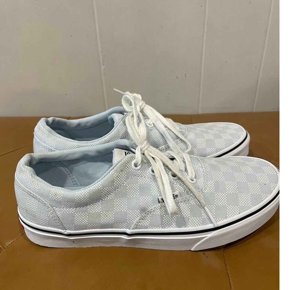 Vans Women's Doheny Light Blue Checkerboard Skate Shoe 90s Sneakers Size 9.5 - Picture 4 of 8
